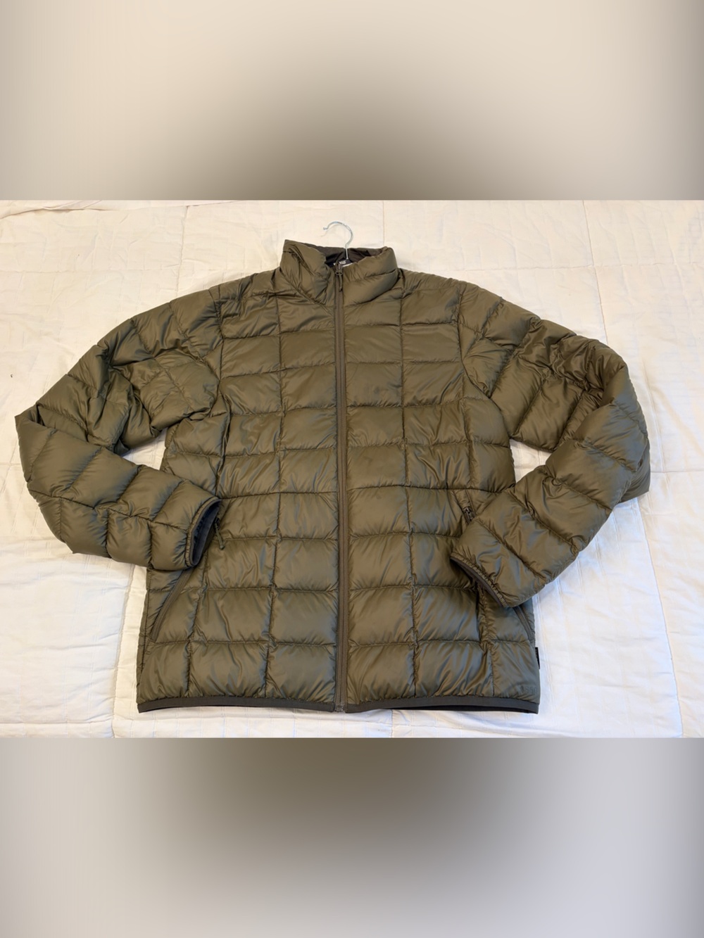 REI Men's Olive Quilted Lightweight Puffer Jacket
